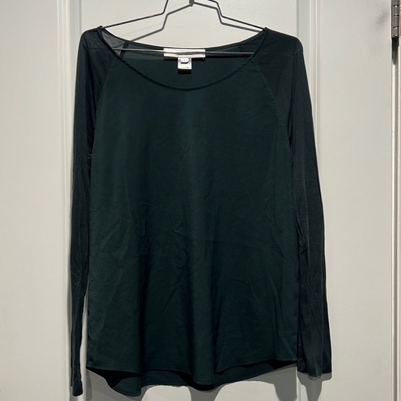 French Connection Tops - French Connection Classic. Long sleeve blouse. Sheer sleeves. Size large.